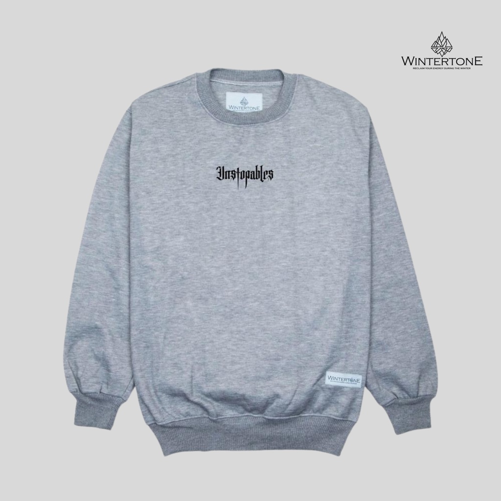 Sweater Crewneck Pria Distro Lokal Brand Original WINTERTONE Simpel Series 1 Suiter Kruneck Oversize WNTRN Krunek Fleece Tebal Over Big Size Jumbo