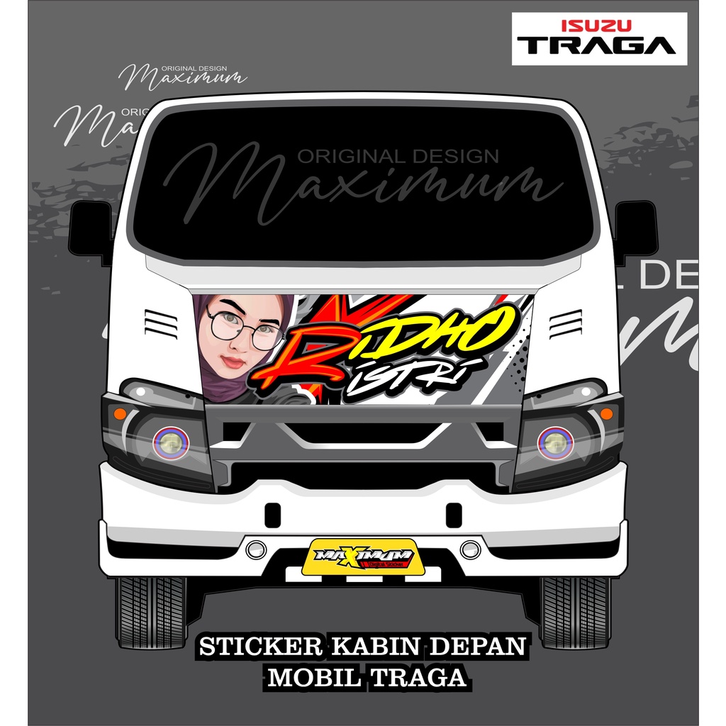 STICKER KABIN DEPAN  ISUZU TRAGA /STICKER KABIN  DEPAN ISUZU TRAGA CUSTOM-DUNIASTICKER-A013