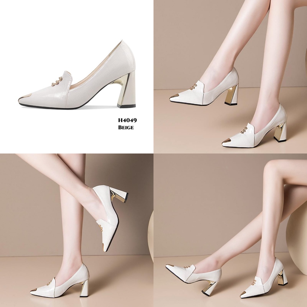 PRF Sepatu Heels Platform Mules Fashion Korea H4049