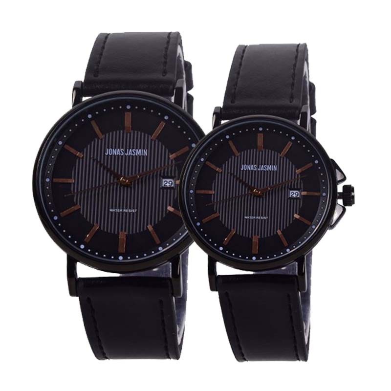 JAM TANGAN COUPLE JONAS JASMIN JJ3111M 3111 Black Original Murah