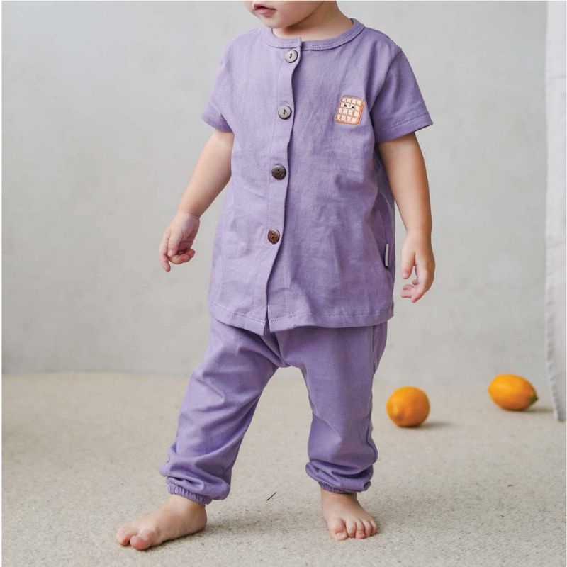 MOOI - BUTTON PAJAMAS - PIYAMA ANAK - SETELAN ANAK - SET ANAK - SETELAN BAYI