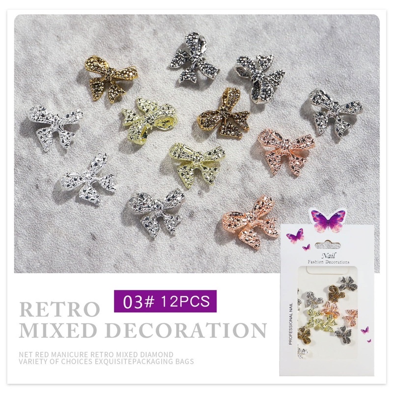 Nail Art Charm RIbbon Charm / Aksesoris Pita Hiasan Kuku / Aksesoris Nail Charm