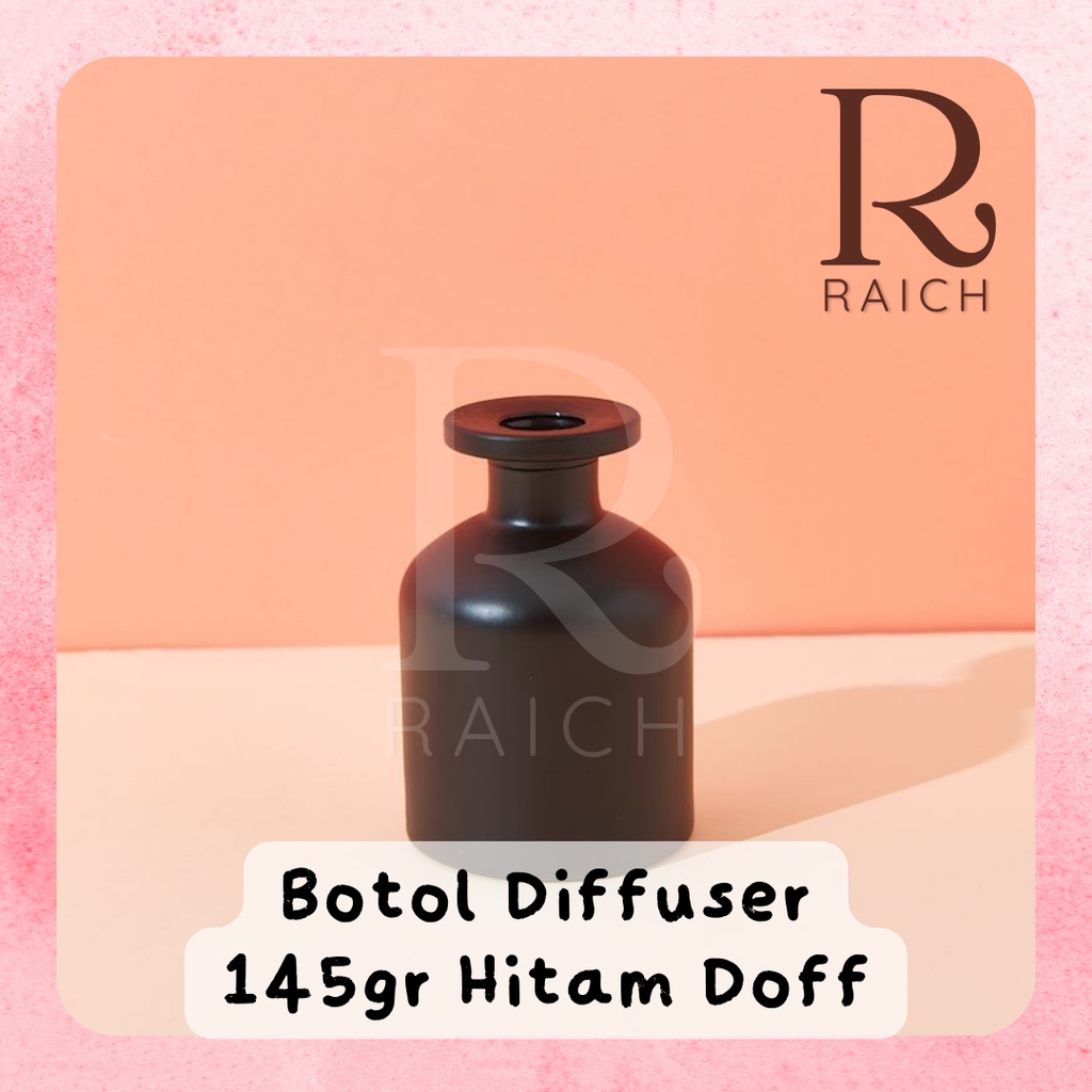 Botol Reed Diffuser 145gr Hitam Kaca Tebal Aromatherapy Aromaterapi