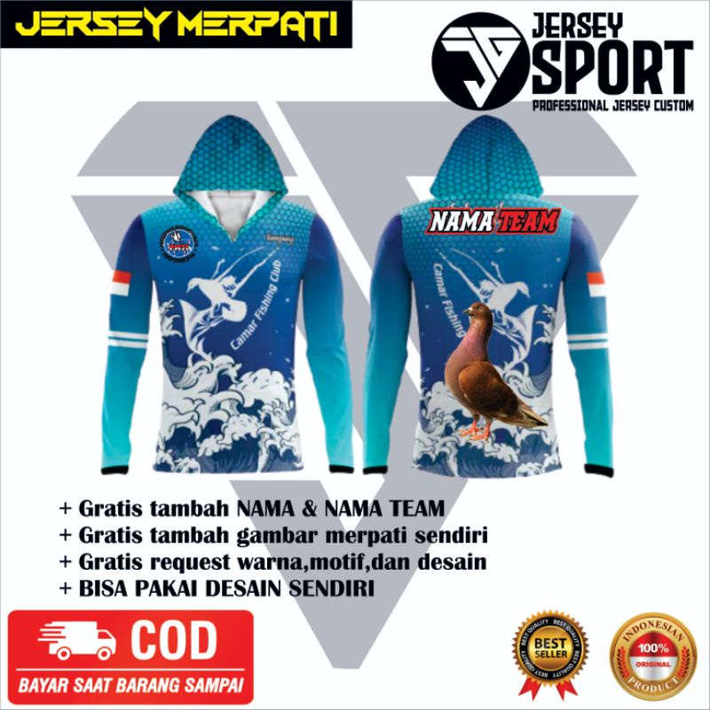 Jersey Merpati Balap BERTOPI [DESAIN BEBAS]