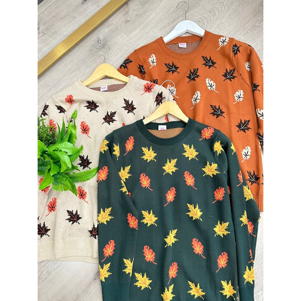 Knitwear Motif Daun