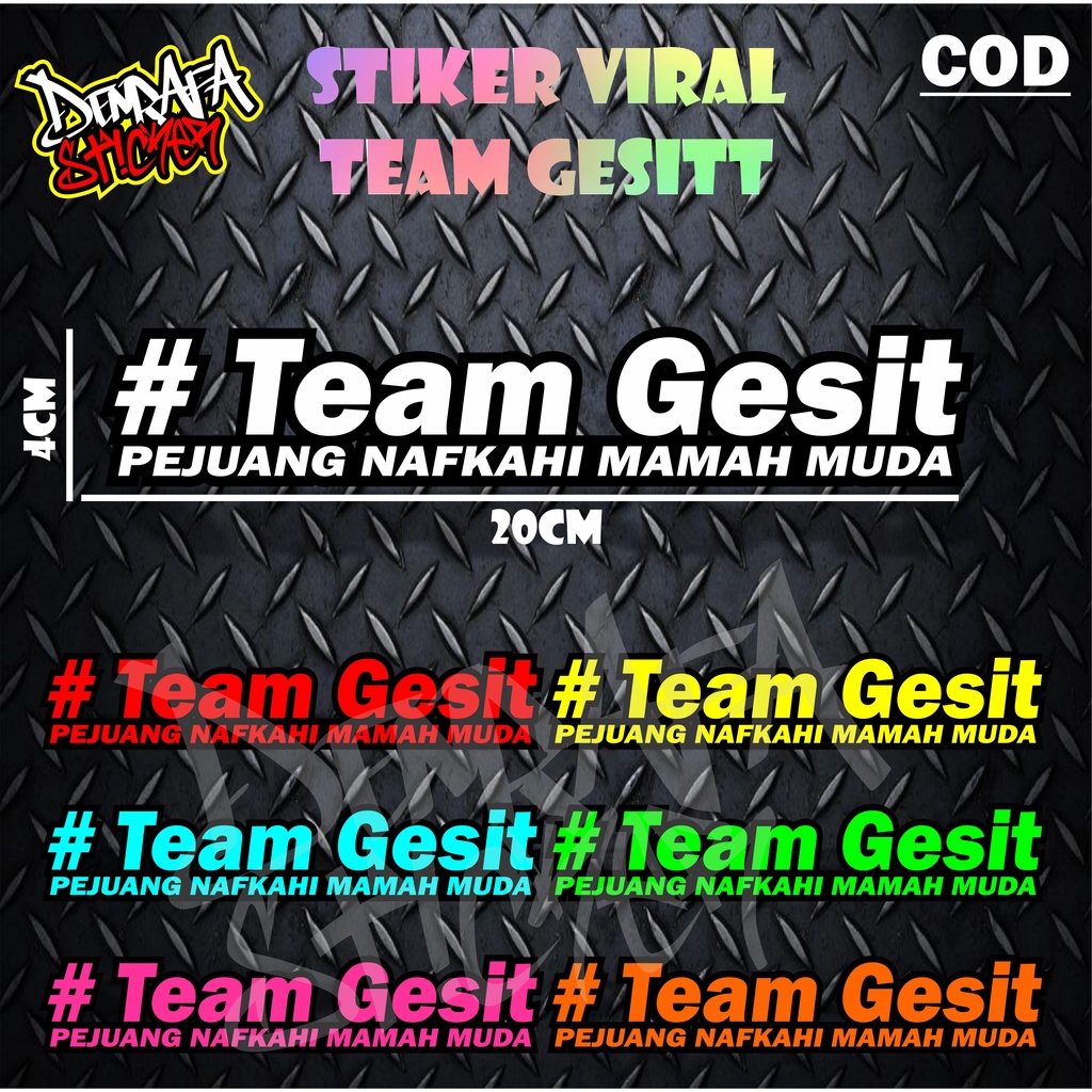 STIKER CUTTING VIRAL TERBARU TEAM GESIT / STICKER MOTOR TEAM GESIT