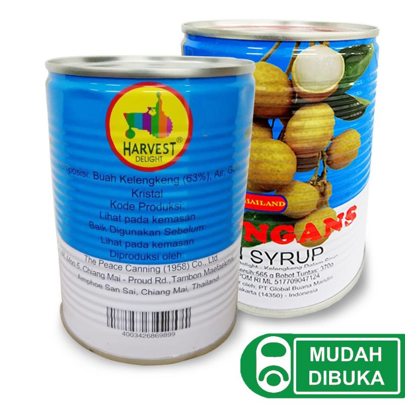 

Longan kaleng harvest in sirup 1pcs