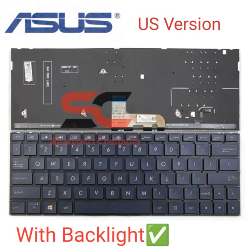 Keyboard Asus Zenbook 13 UX333 UX333F UX333FA UX333FN UX333FAC Backlight