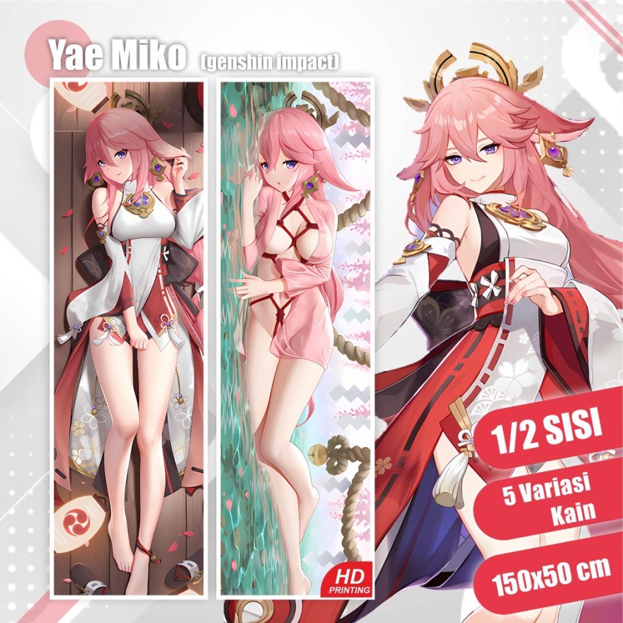 Dakimakura Yae Miko Genshin Impact 150x50 cm (Cover Only)