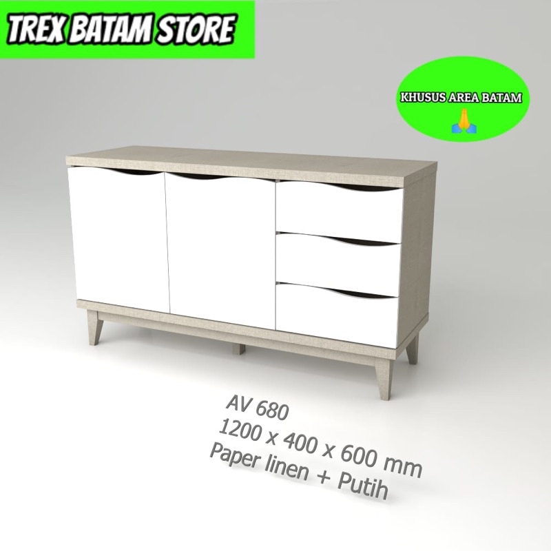 AV 680 RAK TV MEJA TV (BATAM)