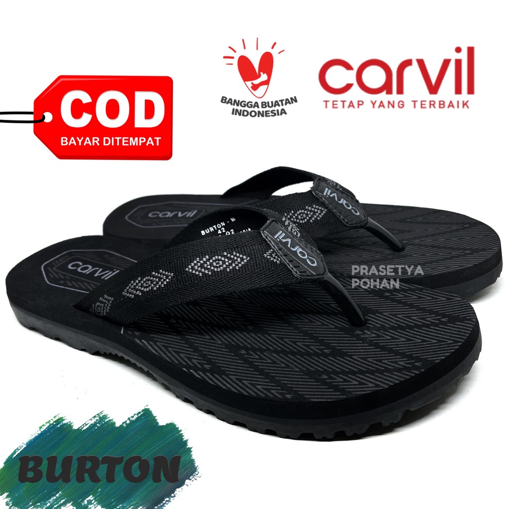 Sandal Pria Carvil Original Anti Air - Sendal Carvil Trevis