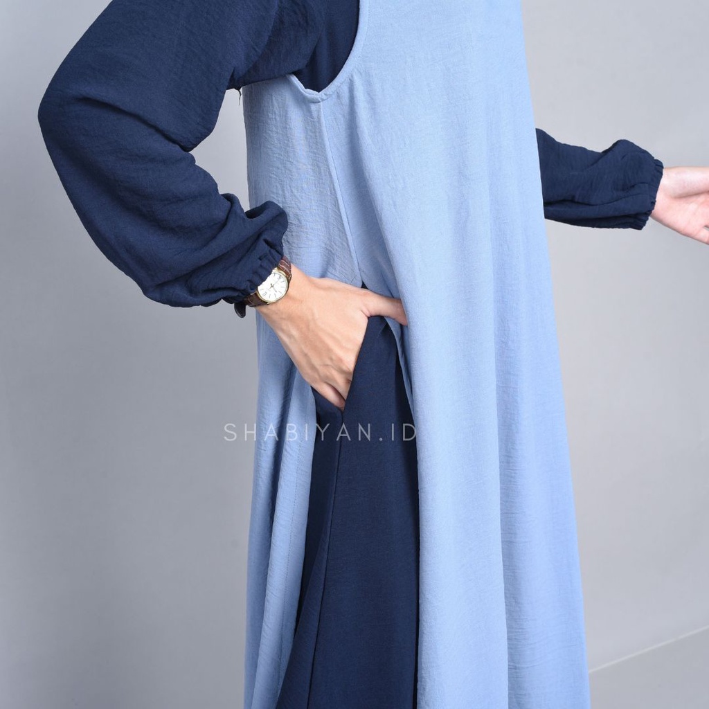 Shabiyan 456 Gamis Set Dress | Dress 2 in 1 | Muslimah Outer Dress | Xania-4