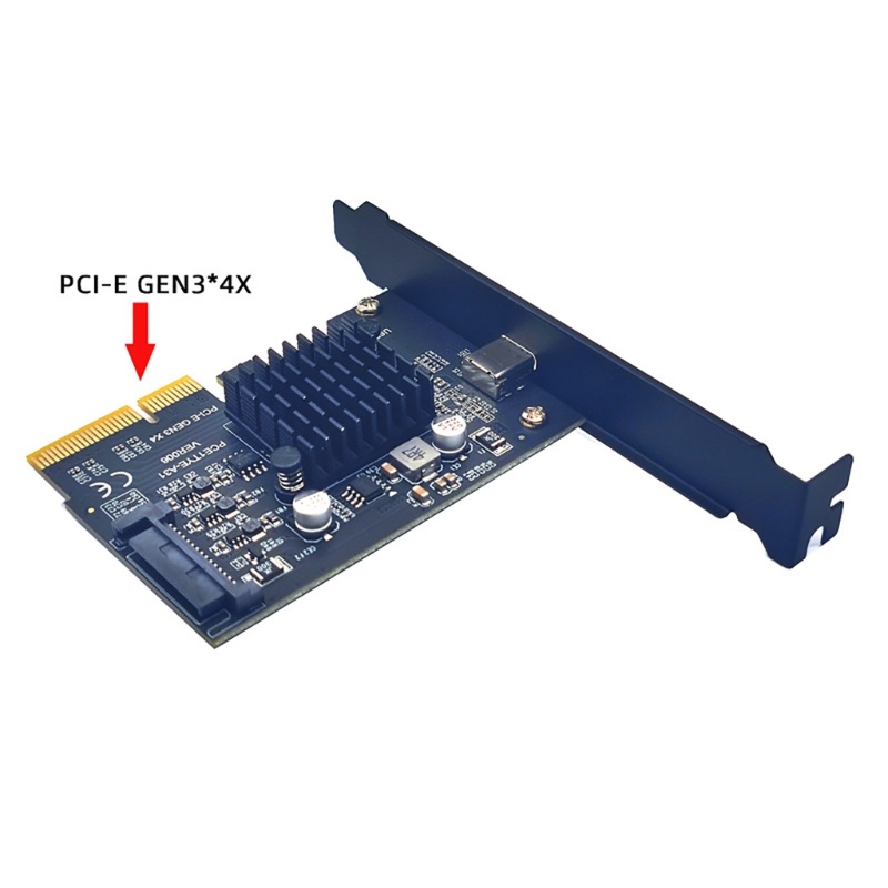 Zzz Type C PCI-Express 4X Ke USB 3.2 Gen2x2 (20Gbps) PCI-e Motherboard Kartu Riser
