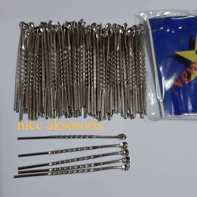 KOREK KUPING BESI CHROOM - Korek Kuping Stainless Stell per satuan