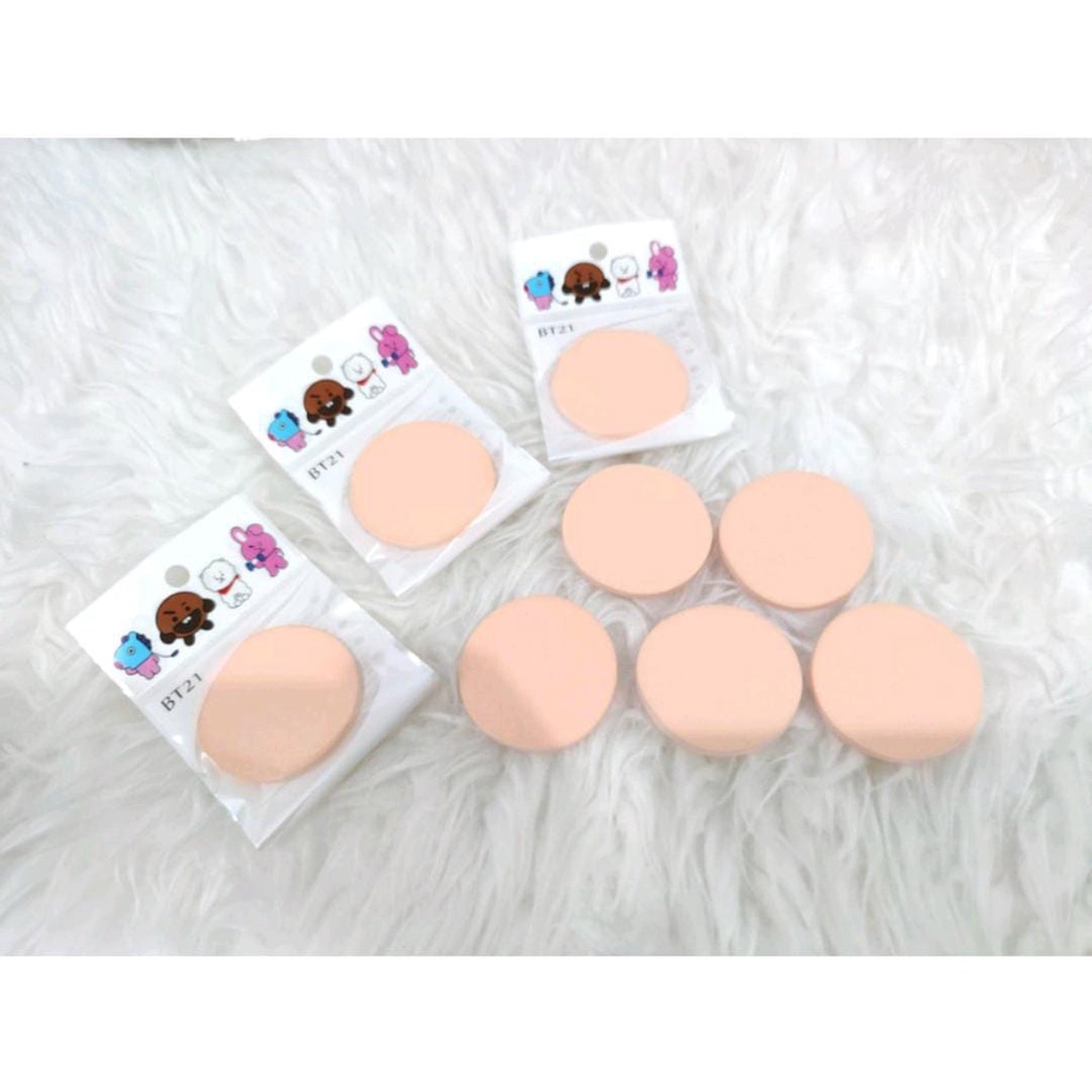 Spons Makeup Bedak / Sponge Puff / Spon Make Up Fondation Kotak Bulat