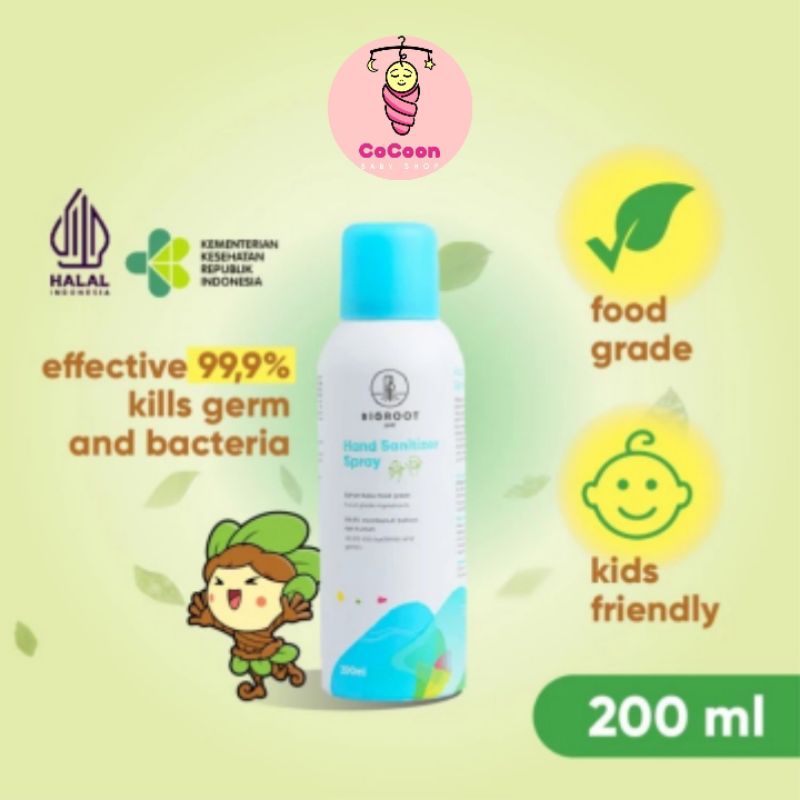 Pembersih Tangan Bayi Anak Hand Sanitizer Spray Bigroot Big Root 200 ml 200ml