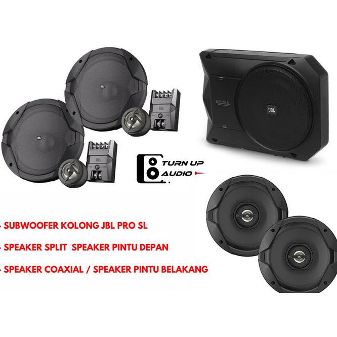 Paket Audio Mobil Jbl By Harman Cardon Full Set Sub Kolong Original