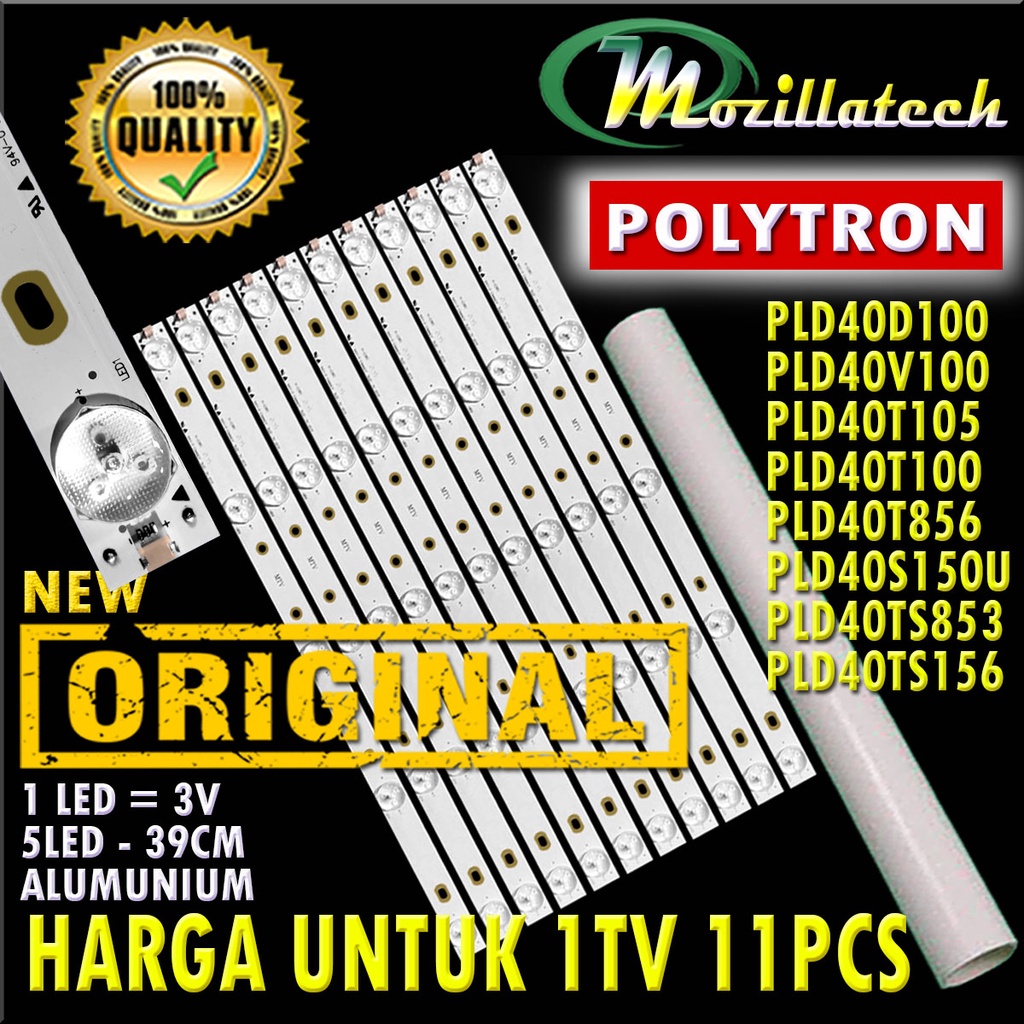 BACKLIGHT TV LED POLYTRON PLD 40D100 40V100 40T105 40T100 40S150U 40TS853 40T856 3V 5LED 5K 5KANCING BACKLIGHT POLYTRON 40 INCH 40 IN