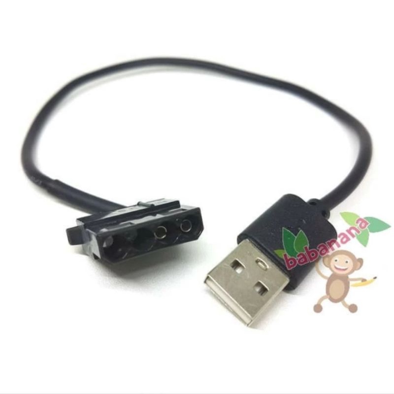 USB Male to Molex Female Cable Kabel 30cm Kipas Fan Komputer PC cooler Converter Adapter