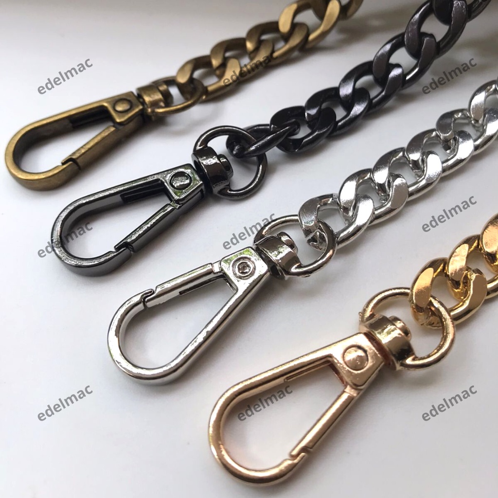 Rantai Kait Tas Hand Bag Selempang Gagang Aksesoris Sling Bag Chain Logam Aluminium accessories DIY