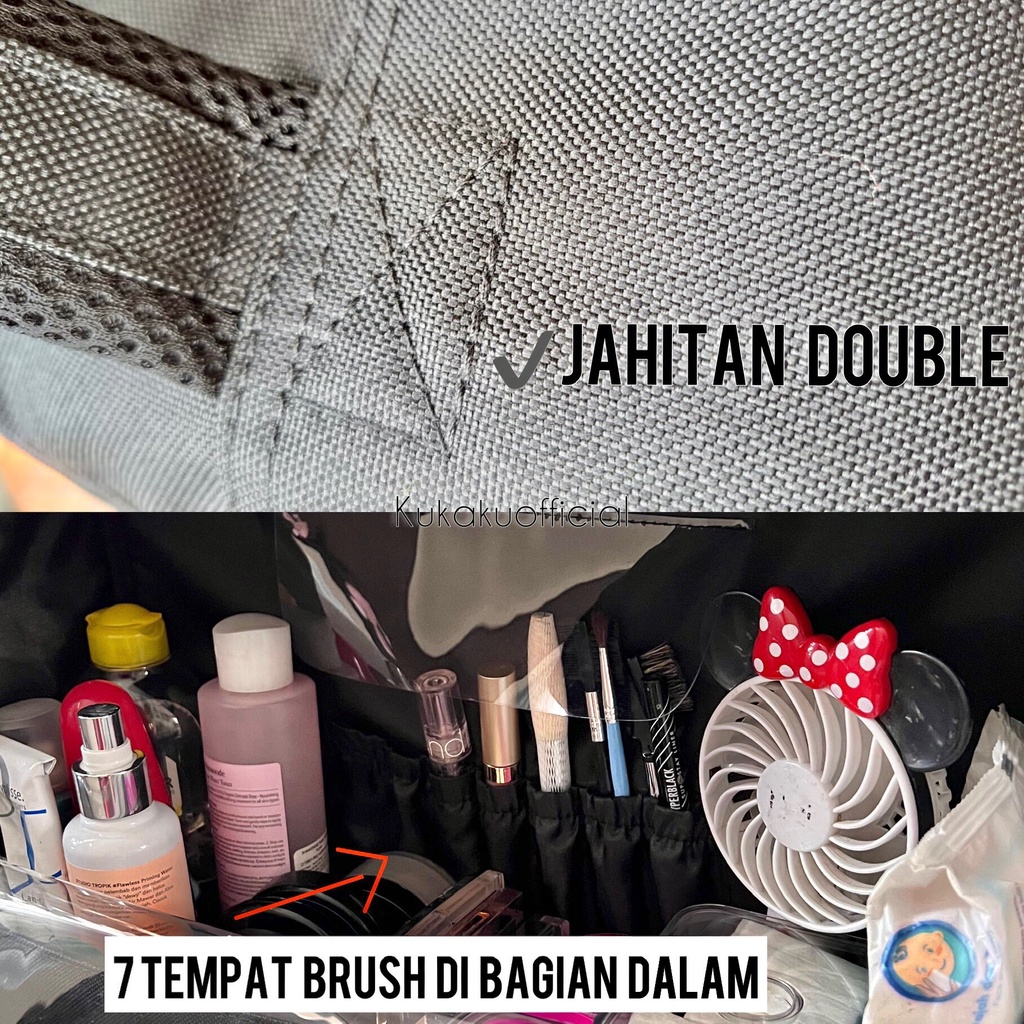 KUKAKU BEAUTY CASE/POUCH MAKEUP/TAS MAKEUP SIMPLE/TAS SELEMPANG MUA