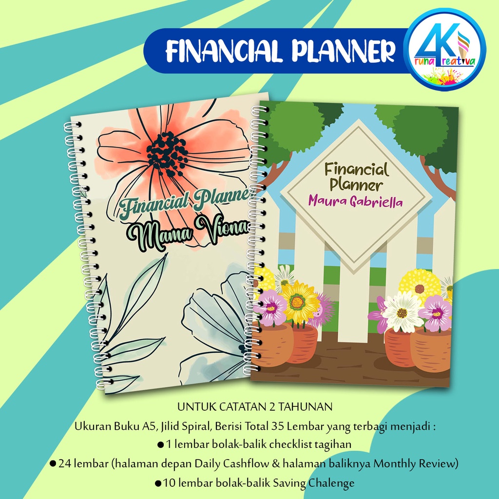 

Arunakreativa 007-008 Financial Planner Custom untuk 2 Tahunan