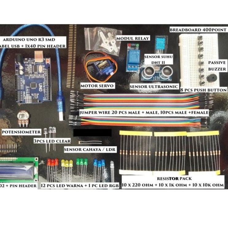 Tren Terbaru [Paket Hemat] Arduino Uno R3 Starter Kit Smd Pemula | Arduino Starter Kit | Arduino Kit