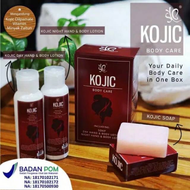 SYB Paket Kojic Body Care 3in1/ Paket Lotion Sabun Kojic