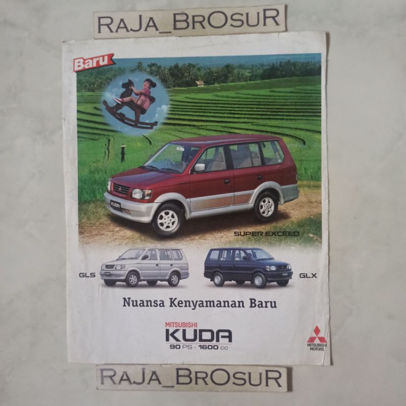 Poster brosur katalog flyer Mitsubishi Kuda Super Exceed/GLS/GLX 1999