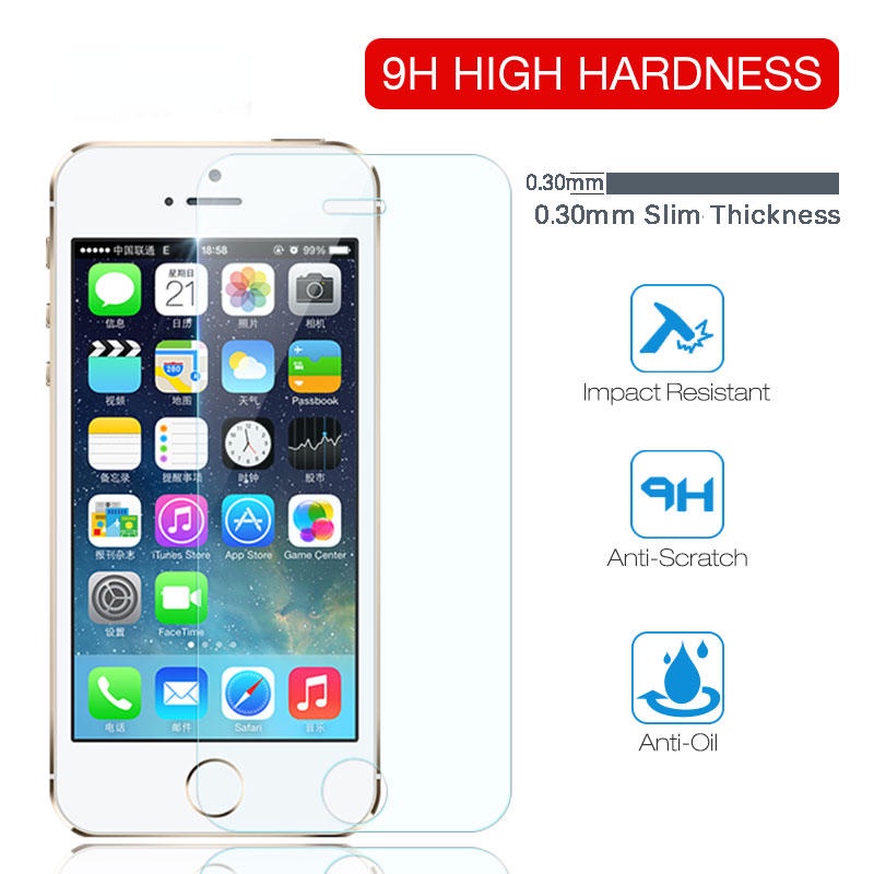 2.5d Tempered Glass Pelindung Layar Depan+Belakang Untuk iPhone 5s 5se2016peledak-bukti Film Pelindung Untuk Iphone5