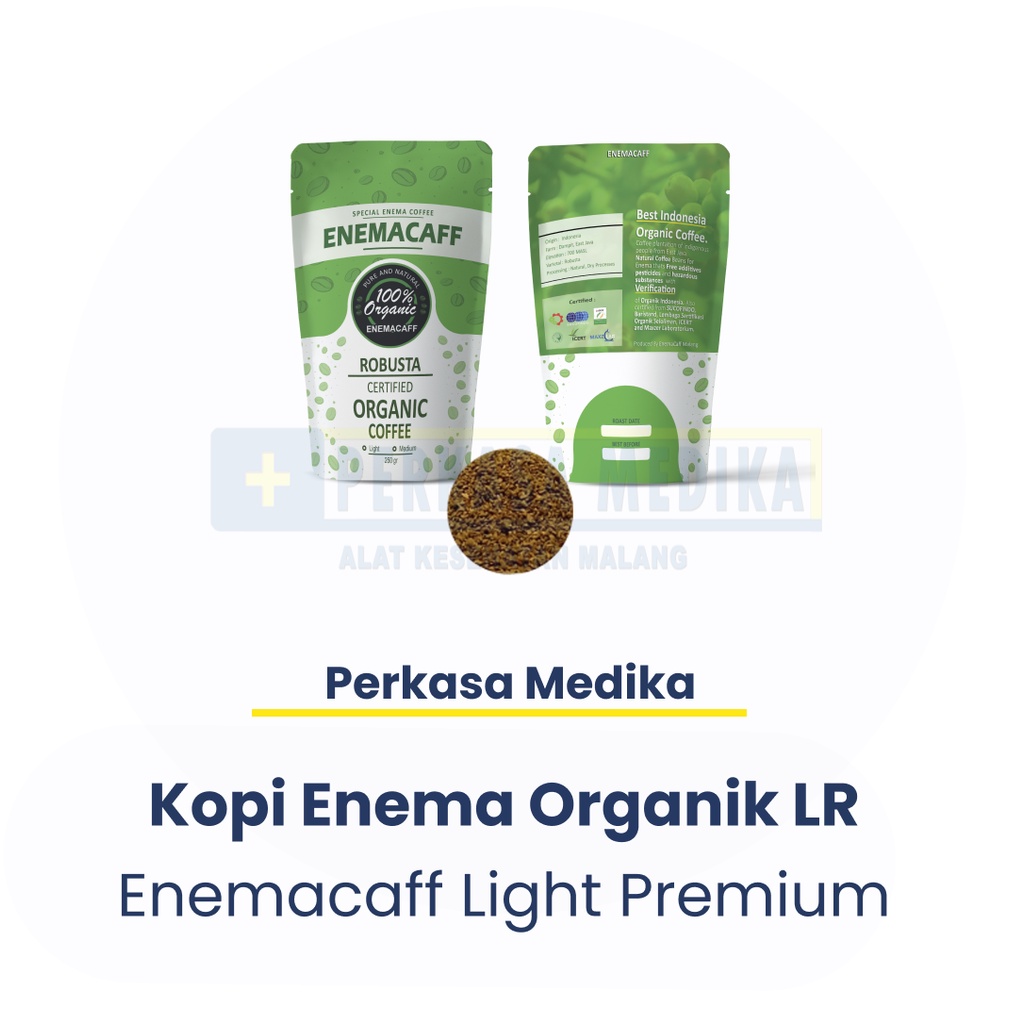 

Enemacaff Kopi enema Organik Premium Light Roasted LR 500gr 250gr Terapi Enema Gerson Malang