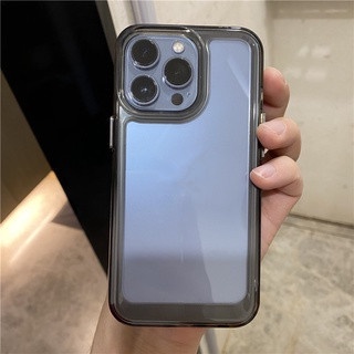 IPHONE Shockproof Soft Phone Case Kompatibel Untuk Iphone14 13 12 11 Pro XS Max Casing XR X8 7 6S Plus SE Silikon TPU Transparan Cover