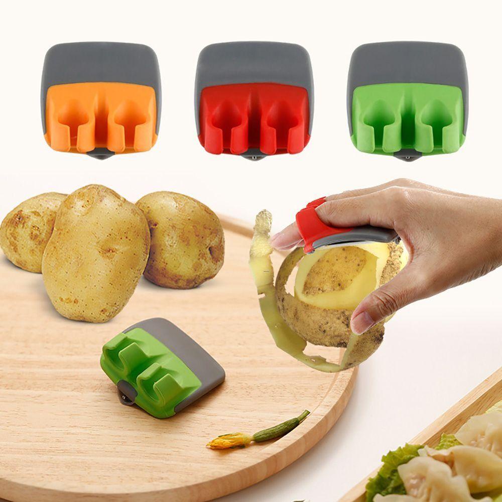 Preva 2pcs Pengupas Buah Home &amp; Living Cepat Stripping Double Fingers Gadget Dapur