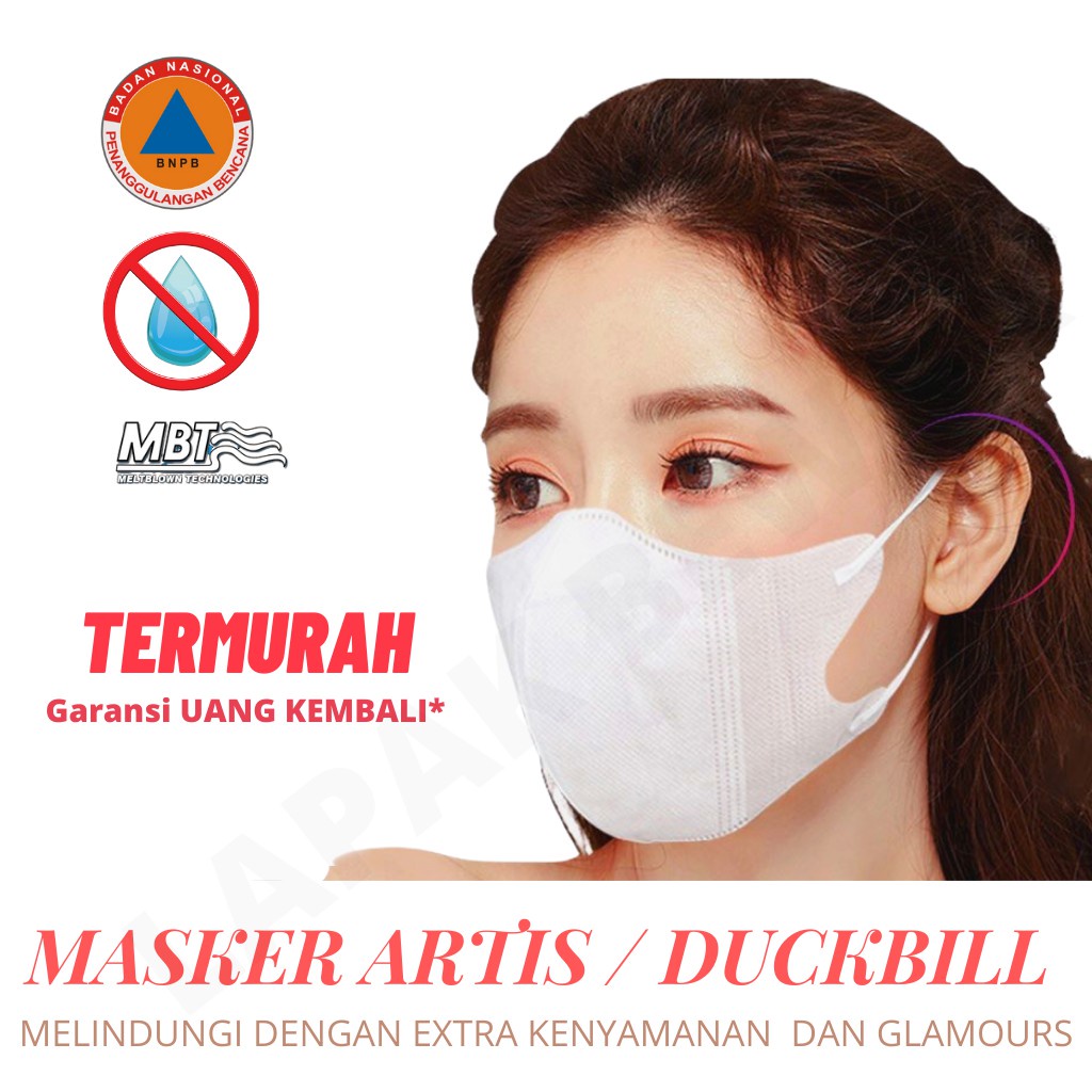 MASKER ARTIS KOREA DUCKBILL EXTRA NYAMAN DAN GLAMOURS MASKER KEKINIAN READY STOCK (VHJKT)