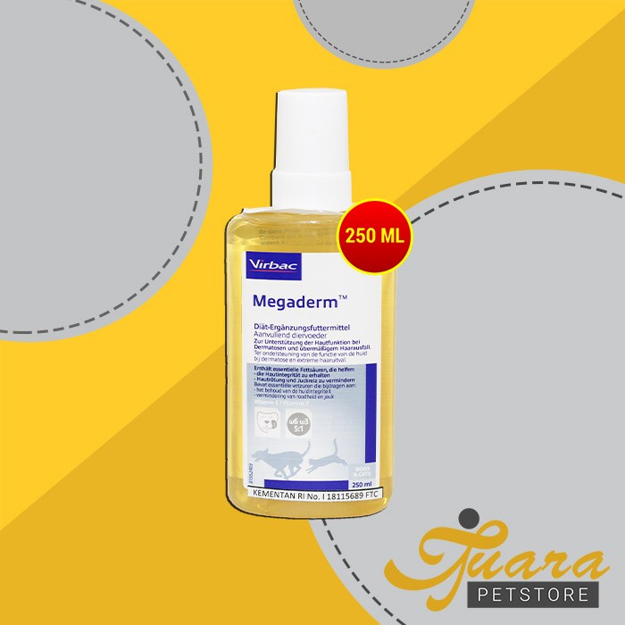VIRBAC MEGADERM 250 ML VITAMIN BULU ANJING KUCING
