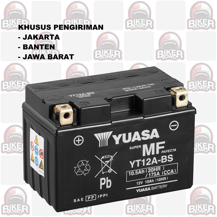 Aki Yuasa YT12A-BS 12V 10Ah - Untuk Moge