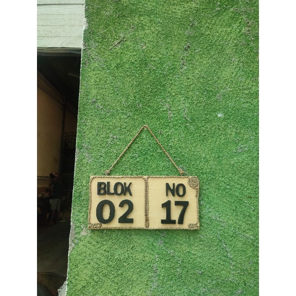 Nomor Rumah kayu/nomor alamat rumah