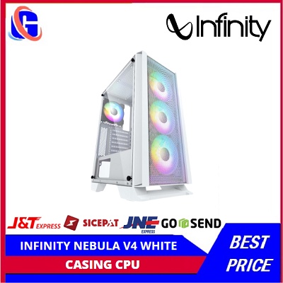 Case INFINITY NEBULA V4 WHITE Tempered Glass