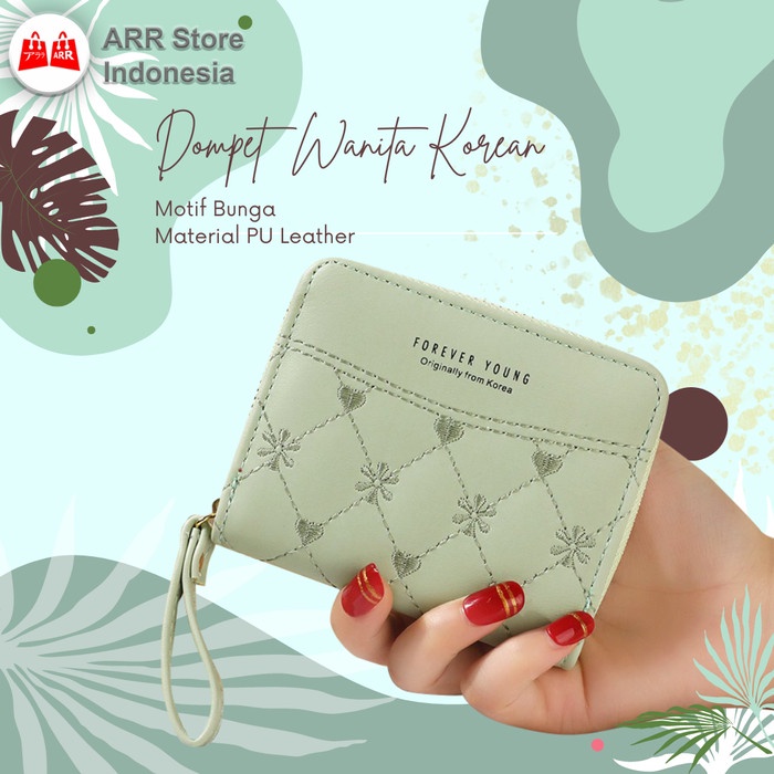 Dompet Kecil Wanita Dompet Kartu Mini Korea Import Wallet PU Leather