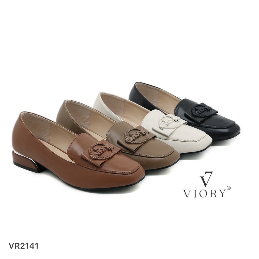 VIORY Sepatu Loafers Block Heels Shoes #VR2141 ORIGINAL