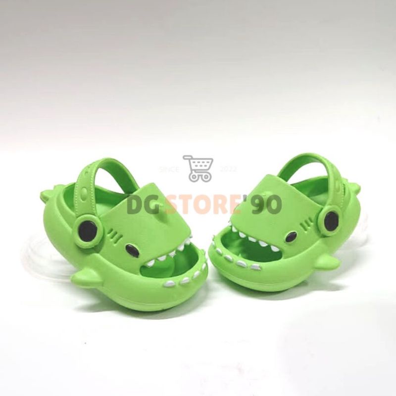 Sandal anak tali belakang baim karakter ikan hiu lucu banget 20-25