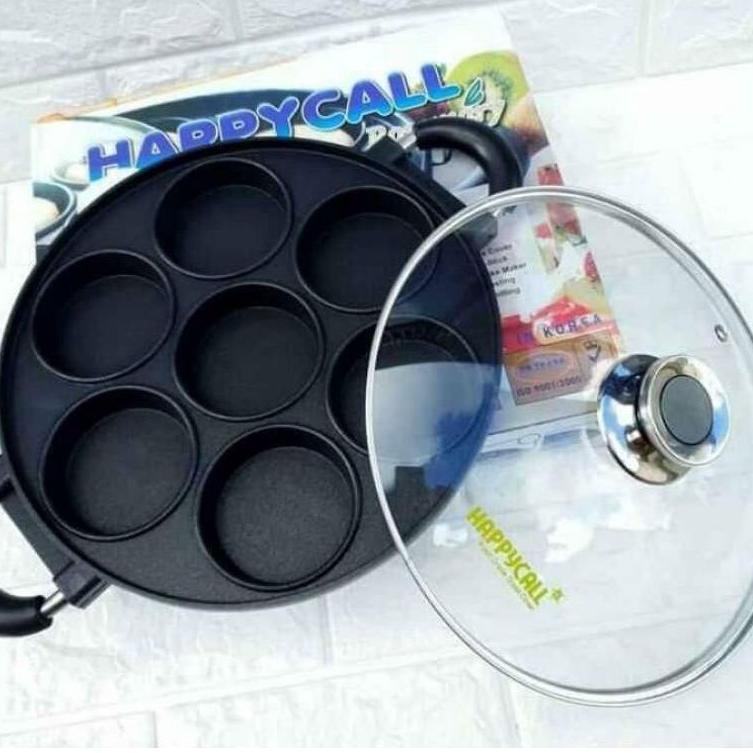 Big Sale Cetakan kue happy call 7 lubang 8 lubang kue pukis cetakan martabak mini free bubble