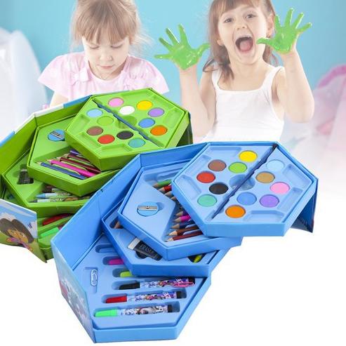 

UTS✤ Homizu Crayon 46 Set Pensil Cat Warna Alat Seni Lukis Menggambar Crayon Set Susun - CR46P Model Baru