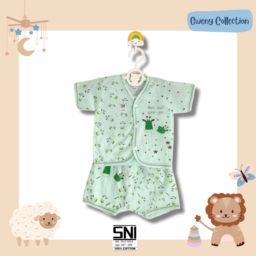BAJU SETELAN BAYI/NEWBORN BAJU PIYAMA ANAK UNISEX LENGAN PANJANG,LENGAN PENDEK, TANPA LENGAN MOTIF JERAPAH(AW)