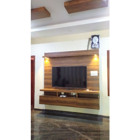 Backdrop Tv Rumah Minimalis Mewah HPL Elegan Custom Kudus Demak Pati