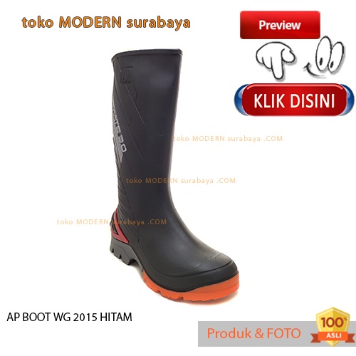 Sepatu boot tahan air karet AP BOOT WG 2015 HITAM