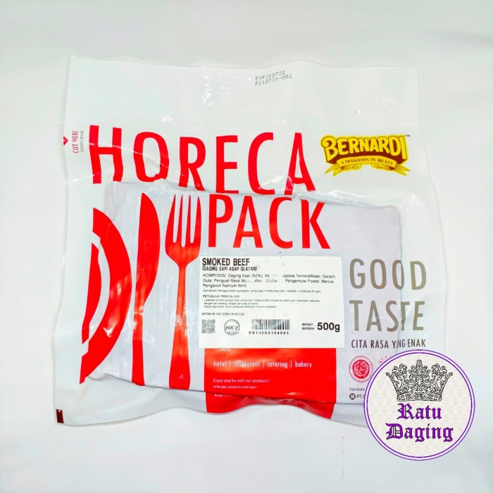 

Bernardi Smoked Beef Kotak Horeca 500gr