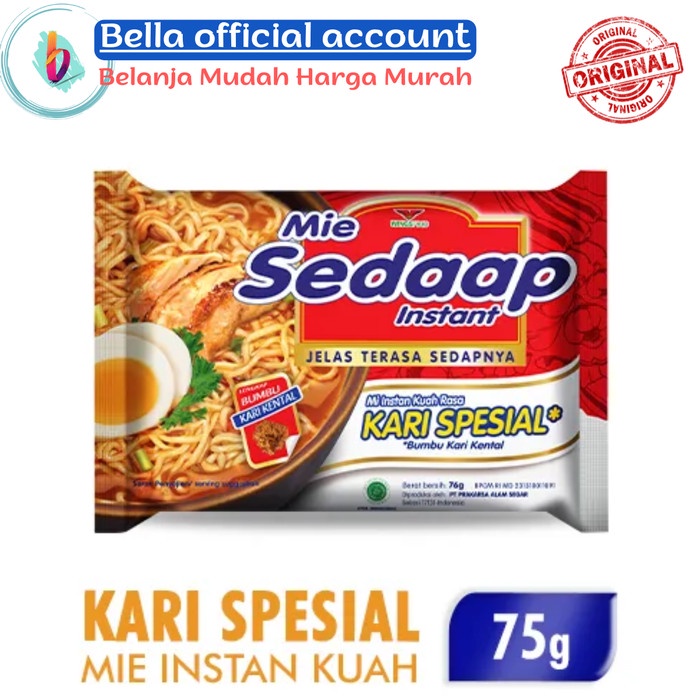 

SEDAAP Mie Kari Kental Spesial Makanan Instan 76 gr