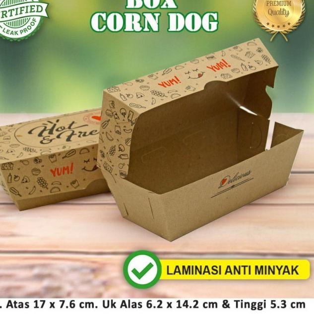 

((V-4-3 ♥> Kotak Dus Box Corn Dog Corndog (50 pc) top produk