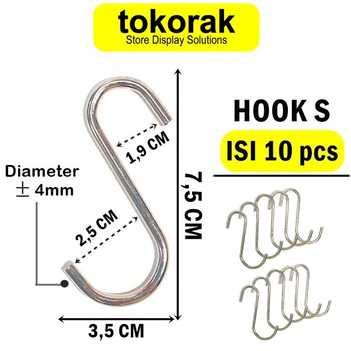 HOOK S 10 PCS PENGAIT SLING GANTUNGAN CANTOLAN